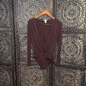 adorable one piece bathing suit, dark purple, XS pre-loved